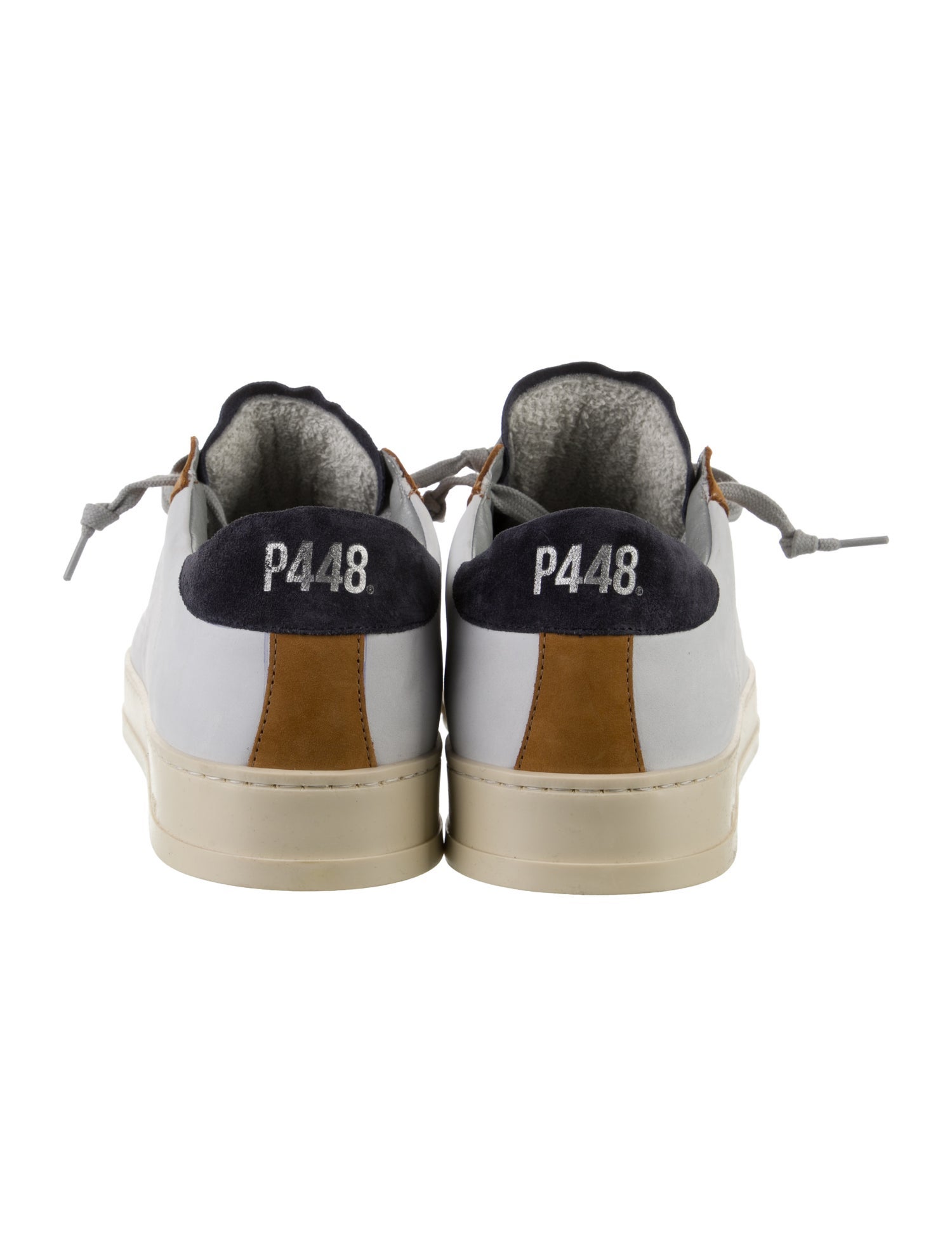 P448 Leather Colorblock Pattern Sneakers